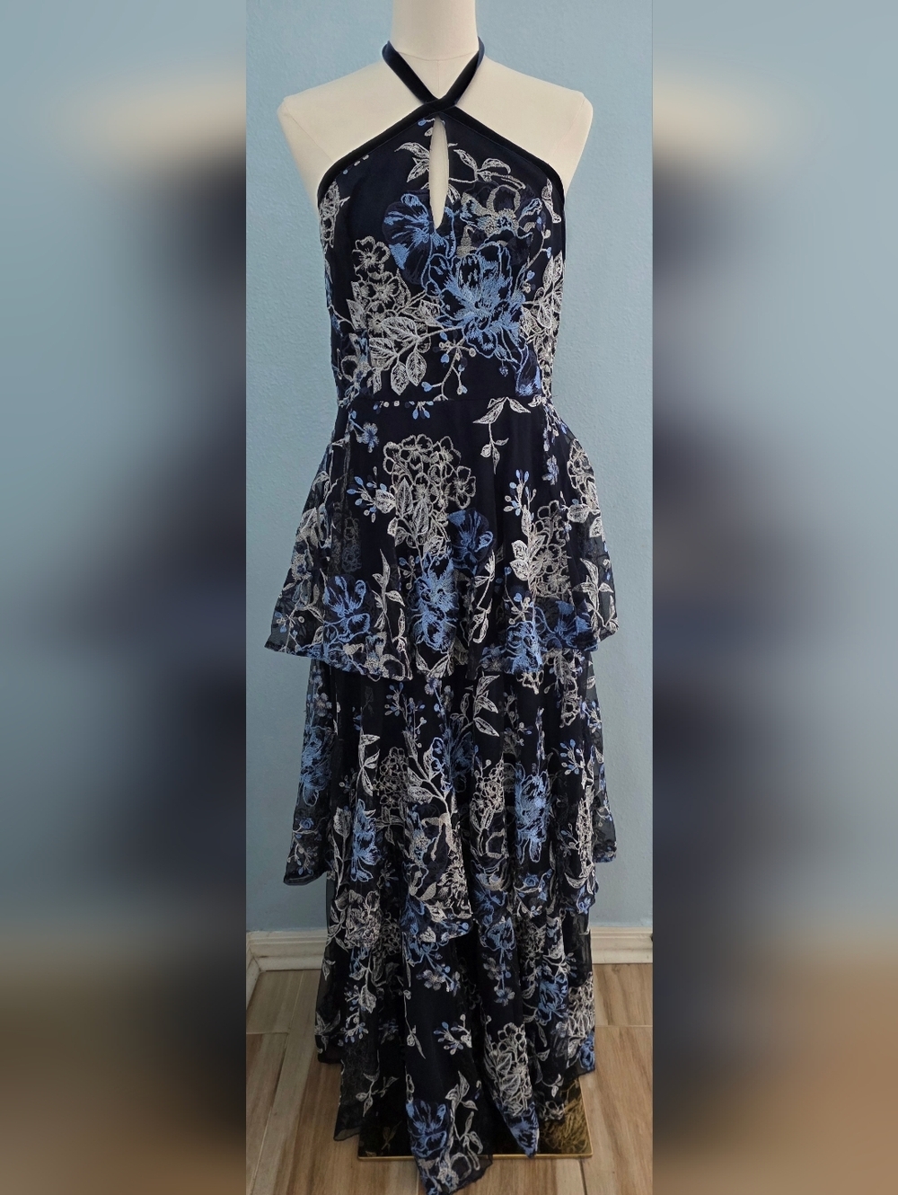 Marchesa Notte Embroidered Tulle Gown - Picture 2 of 8